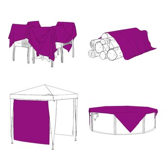 Doorzichtig zeildoek met zeilringen 4x4 m polyethyleen 5