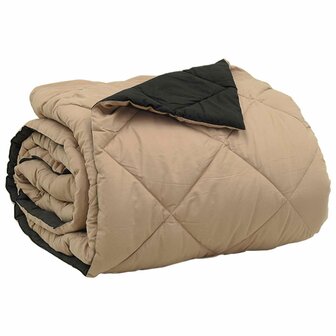 Zomer Dekbed Zwart en Taupe 200 x 200 cm Microfiber 5