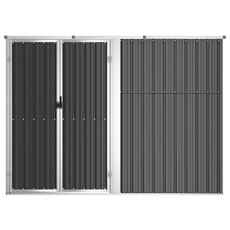 Tuinschuur 225x89x161 cm gegalvaniseerd staal antracietkleurig 3