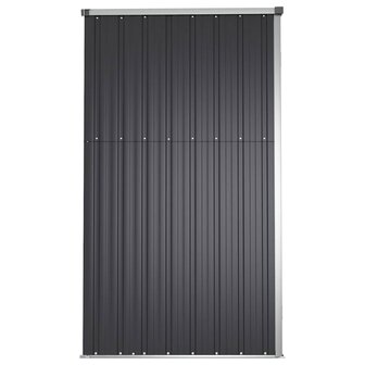 Tuinschuur 225x89x161 cm gegalvaniseerd staal antracietkleurig 5