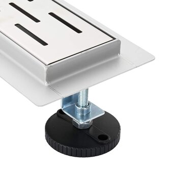 Doucheafvoer met Lijndesign Zilver 50 cm Roestvrij staal 304 8