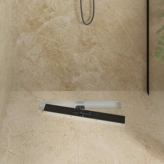 Doucheafvoer Glasdeksel met 360&deg; Sifon Zwart 60 cm 3