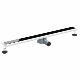 Doucheafvoer Glasdeksel met 360&deg; Sifon Zwart 90 cm 2