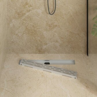 Doucheafvoer Glasdeksel met 360&deg; Sifon Zilver 70 cm 3