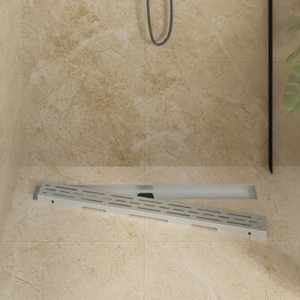 Doucheafvoer Glasdeksel met 360&deg; Sifon Zilver 90 cm 3