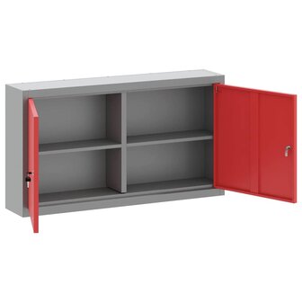 Gereedschapskast met plank Rood en Grijs 50 x 20 x 55 cm 5