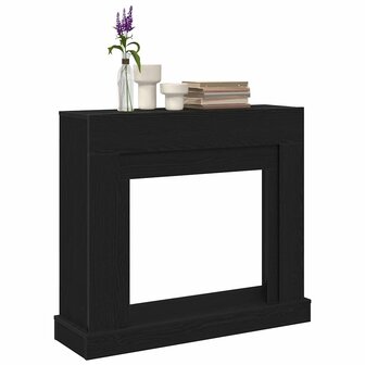 Haardombouw 100x30x87,5 cm spaanplaat zwart eikenkleurig 4