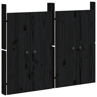 Kastdeurtjes voor buitenkeuken MEPPEL  2 st 50x9x82 cm grenenhout zwart 2