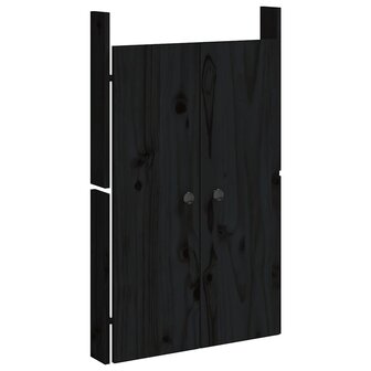 Kastdeurtjes voor buitenkeuken MEPPEL  2 st 50x9x82 cm grenenhout zwart 3