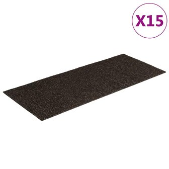 Trapmatten Zelfklevend 15 stuks 60x25 cm Donkerbruin Rechthoekig 2