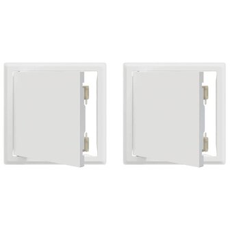 Toegangs paneel 2 pcs Wit 23 x 23 x 3 cm Staal 2