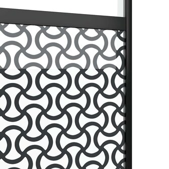 Glazen deur Fretwerk Zwart 90 x 2 x 205 cm Aluminium 5
