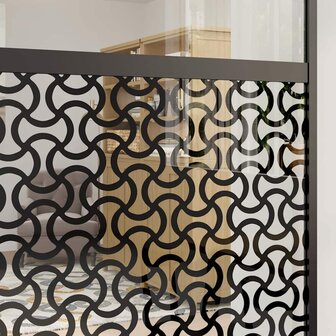 Glazen deur Fretwerk Zwart 90 x 2 x 205 cm Aluminium 4