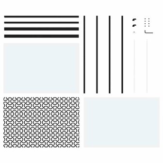 Glazen deur Fretwerk Zwart 90 x 2 x 205 cm Aluminium 6