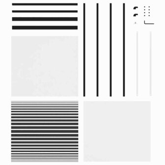 Glazen deur Gestreept Zwart 90 x 2 x 205 cm Aluminium 6