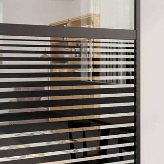 Glazen deur Gestreept Zwart 90 x 2 x 205 cm Aluminium 4