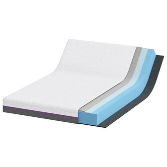 Matras Wit en Grijs 140 x 190 cm Jacquard stof 4