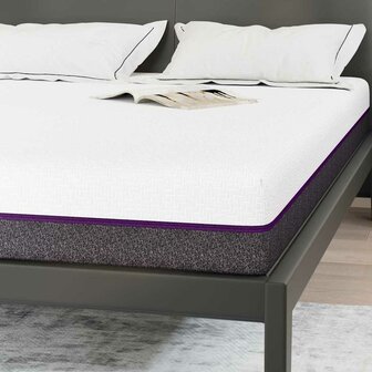 Matras Wit en Grijs 140 x 200 cm Jacquard stof 8