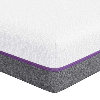 Matras Wit en Grijs 160 x 200 cm Jacquard stof 2