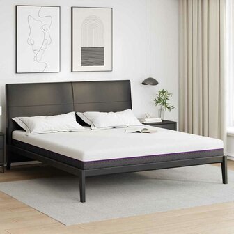 Matras Wit en Grijs 180 x 200 cm Jacquard stof 1