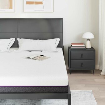 Matras Wit en Grijs 180 x 200 cm Jacquard stof 3