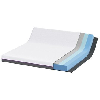 Matras Wit en Grijs 180 x 200 cm Jacquard stof 4