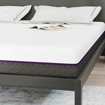 Matras Wit en Grijs 180 x 200 cm Jacquard stof 8