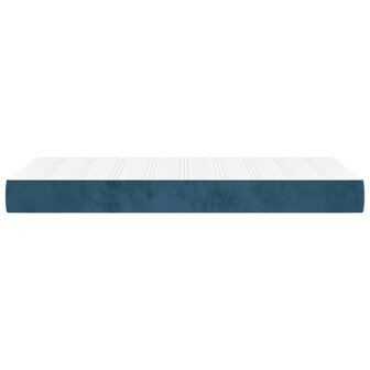 Pocketveringmatras medium 90x200x20 cm fluweel donkerblauw 4