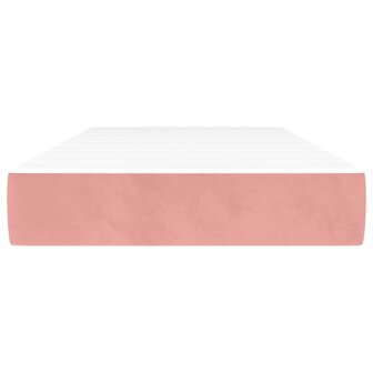 Pocketveringmatras medium 90x200x20 cm fluweel roze 3