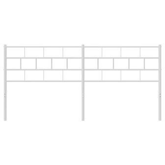 Vervangend hoofdbord 193 cm metaal wit 4