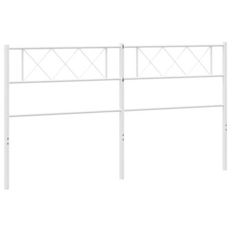 Vervangend hoofdbord 193 cm metaal wit 6