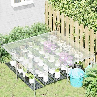 Doorzichtig afdekzeil met ogen 2x2 m polyethyleen 3