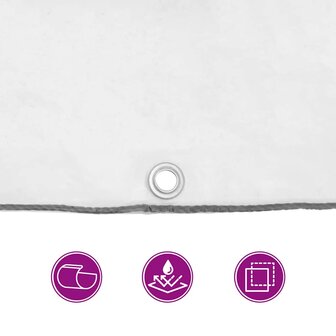 Doorzichtig zeildoek met zeilringen 2x4 m polyethyleen 9