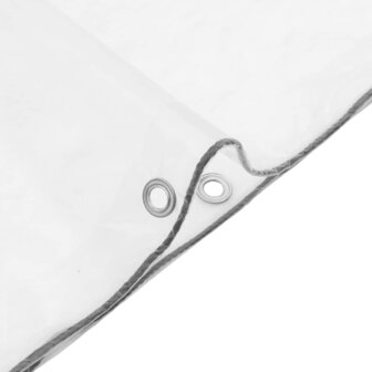 Doorzichtig zeildoek met zeilringen 2x5 m polyethyleen 8