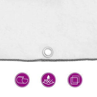 Doorzichtig zeildoek met zeilringen 2x6 m polyethyleen 9