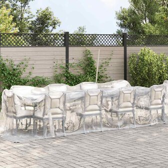 Doorzichtig zeildoek met zeilringen 2x10 m polyethyleen 2