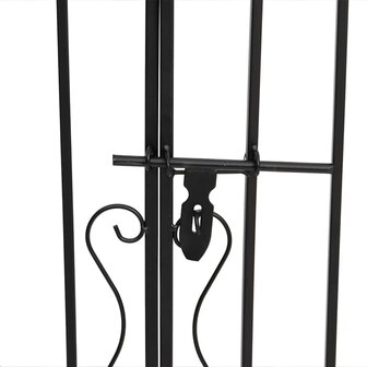 Poort 121x8x100 cm smeedijzer zwart  5