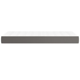 Pocketveringmatras medium 80x200x20 cm kunstleer grijs 4