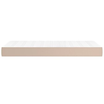 Pocketveringmatras medium 80x200x20 cm kunstleer cappuccinokleurig 4