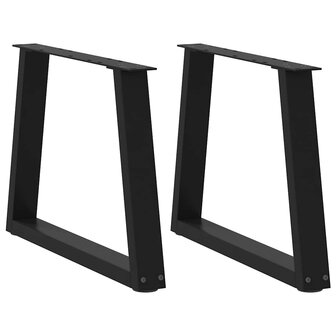 Salontafelpoten 2 st V-vormig 70x(42-43,3) cm staal zwart 1