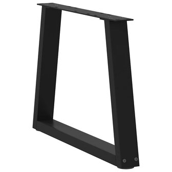 Salontafelpoten 2 st V-vormig 70x(42-43,3) cm staal zwart 4