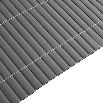 Tuinhek Dubbelzijdig Grijs 1,8x3 m PVC 7