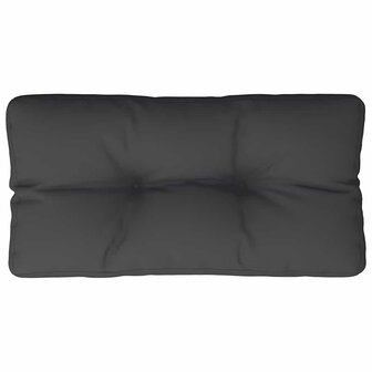 Palletkussen 80x40x12 cm stof zwart 2