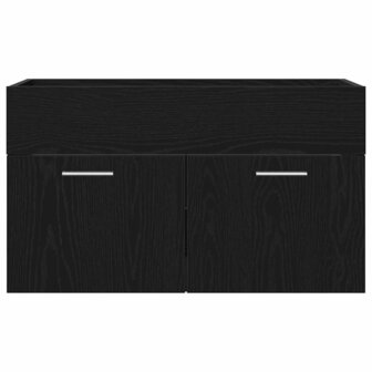 Wastafelkast Zwart Eiken 38,5 x 100 x 46 cm Bewerkt hout 7