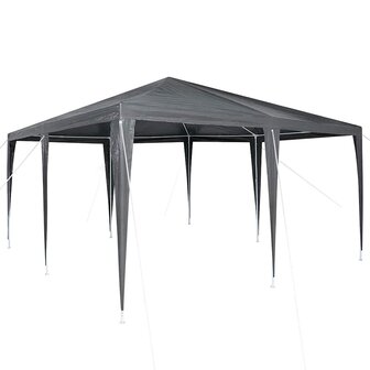 Partytent Antraciet 400 x 400 x 266 cm Polyethyleen en Staal 2