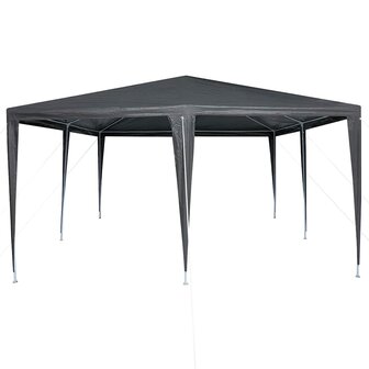 Partytent Antraciet 400 x 400 x 266 cm Polyethyleen en Staal 6