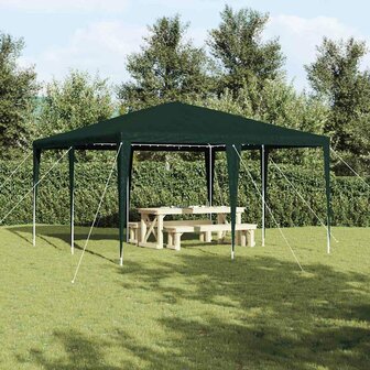 Partytent Groen 400 x 400 x 266 cm Polyethyleen en Staal 1