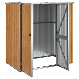 Tuinschuur 161x89x161 cm gegalvaniseerd staal bruin 4
