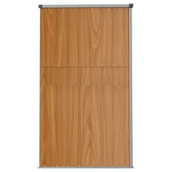 Tuinschuur 161x89x161 cm gegalvaniseerd staal bruin 5