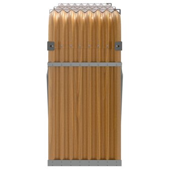 Haardhoutopslag 180x45x100 cm gegalvaniseerd staal houtlook 5